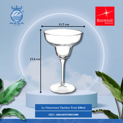 Ypsilon Margarita ly thủy tinh 33 CL ØMiệng: 11.7cm 330ml Cao: 17.4cm 6 Cái/Hộp Bormioli Rocco Thủy Tinh 166440M76021990