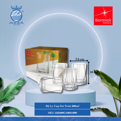 Bộ 4 Ly Nettuno 280ml (Nhiều Màu) Bormioli Rocco Thủy Tinh