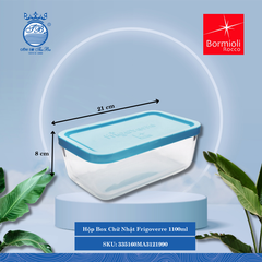 Hộp Chữ Nhật Frigoverre Bormioli Rocco Thủy Tinh