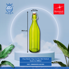 Chai Nắp Cài Kín Hơi Oxford 1,000ml (Nhiều Màu) Bormioli Rocco Thủy Tinh