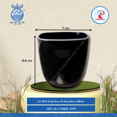 LY 36 3 Lớp Đen Trắng Đen 130ml Dài: 7cm Rộng: 7cm Cao: 6.8cm Fataco Nhựa 3L LY363L DTD