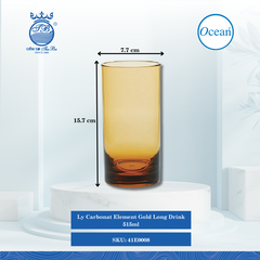 Ly Carbonat Element Gold Ocean Thủy Tinh