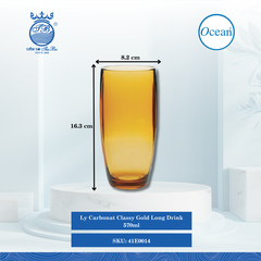 Ly Carbonat Classy Gold Ocean Thủy Tinh