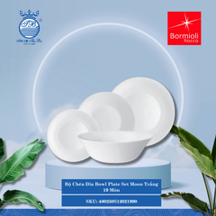 White Moon bộ chén đĩa thủy tinh 19 món Bormioli Rocco Thủy Tinh 480250S12021990