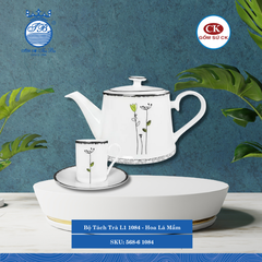 Bộ Tách Trà L1 1084 Hoa Lá Mầm (Nhiều Size) CK Sứ