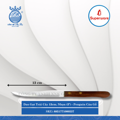 Dao Gọt Trái Cây 13Cm (5") Penguin Cán Gỗ (Nhiều Loại) Superware Inox