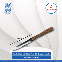 Dao Gọt Trái Cây 13Cm (5") Penguin Cán Gỗ (Nhiều Loại) Superware Inox