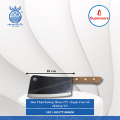 Dao Chặt Xương Eagle Cán Gỗ (Không Vĩ) (Nhiều Size) Superware Inox