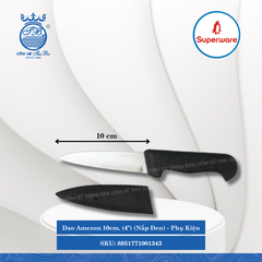 Dao Amezon 10cm. (4") (Nắp Đen) Phụ Kiện Dài: 10cm Superware Inox 8851771001343