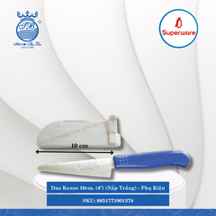 Dao Kenso 10cm. (4") (Nắp Trắng) Phụ Kiện Dài: 10cm Superware Inox 8851771001374