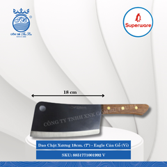 Dao Chặt Xương Eagle Cán Gỗ (Vĩ) (Nhiều Size) Superware Inox