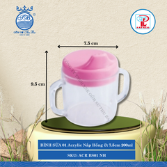 Bình Sữa 01 Arylic (Nắp Nhiều Màu) Fataco Nhựa