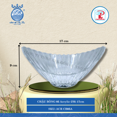 CHẬU BÔNG 05 Acrylic Trắng Ø: 17cm Cao: 9cm Fataco Nhựa ACR CB05A