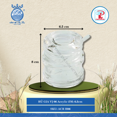 HỦ GIA VỊ 06 Acrylic Trắng Ø: 6.5cm 110ml Cao: 8cm Fataco Nhựa ACR H06