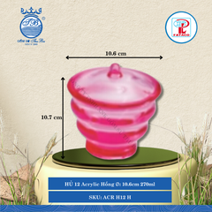 Hủ Xoắn Acrylic (Nhiều Size, Nhiều Màu) Fataco Nhựa
