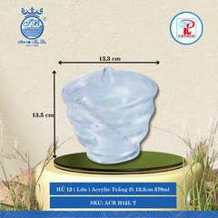Hủ Xoắn Acrylic (Nhiều Size, Nhiều Màu) Fataco Nhựa