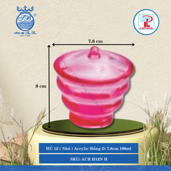 Hủ Xoắn Acrylic (Nhiều Size, Nhiều Màu) Fataco Nhựa