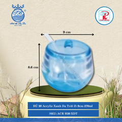 Hủ Có Muỗng Acrylic (Nhiều Màu) Fataco Nhựa