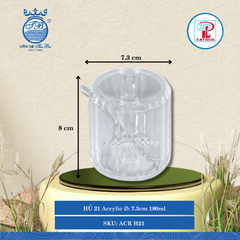 Hủ Có Muỗng Acrylic (Nhiều Size) Fataco Nhựa