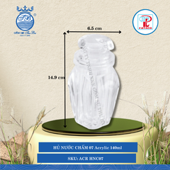 HŨ ĐỰNG NƯỚC CHẤM HNC 05, HNC 06, HNC 07 Acrylic (Nhiều Size) Fataco Nhựa