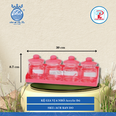 Kệ Gia Vị 4 Acrylic (Nhiều Size, Nhiều Màu) Fataco Nhựa