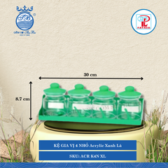 Kệ Gia Vị 4 Acrylic (Nhiều Size, Nhiều Màu) Fataco Nhựa