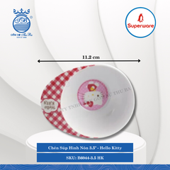 Chén Súp Hình Nón 3.5" Hoa Văn Trẻ Em Hello Kitty 190ml Dài: 11.2cm Rộng: 8.9cm Cao: 4.3cm Superware Nhựa B6044-3.5 HK