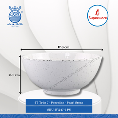 Tô Tròn Porceline Pearl Stone (Nhiều Size) Superware Nhựa