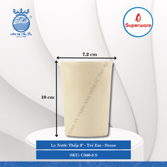 Ly Nước Thấp 3" Trẻ Em Stone (Nâu Đá) Ø: 7.2cm 320ml Cao: 10cm Superware Nhựa C346-3 S