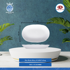 Dĩa Hình Khay LĐB 0008 Trắng (Nhiều Size) CK Sứ