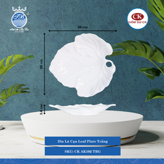 Dĩa Lá Cạn (Nhiều Size) CK Sứ