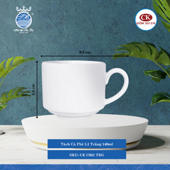 Tách Cà Phê C020, C021, C022 Trắng (Nhiều Size) CK Sứ