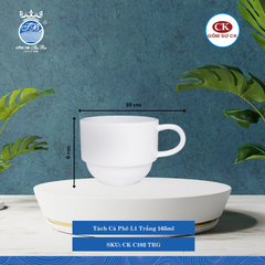 Tách Cà Phê C101, C102, C103 Trắng (Nhiều Size) CK Sứ