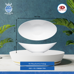 Tô Thuyền Trắng (Nhiều Size) CK Sứ