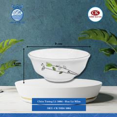 Chén Tương Hoa Văn 1084 - Hoa Lá Mầm Ø: 9cm 100ml Cao: 4cm CK Sứ CK D324 1084