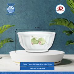 Chén Tương Hoa Văn 3014 - Hoa Nho Xanh Ø: 9cm 100ml Cao: 4cm CK Sứ CK D324 3014