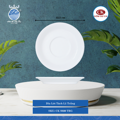 Dĩa Lót Tách S020, S022, S023 Trắng (Nhiều Size) CK Sứ