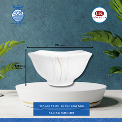Tô Canh Hoa Văn 1101 Kẻ Sọc Vàng Xám (Nhiều Size) CK Sứ