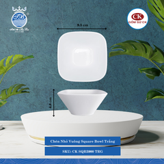 Chén Nhỏ Vuông SQR Trắng (Nhiều Size) CK Sứ