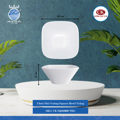 Chén Nhỏ Vuông SQR Trắng (Nhiều Size) CK Sứ