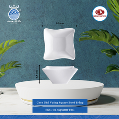 Chén Nhỏ Vuông SQS Trắng (Nhiều Size) CK Sứ
