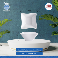 Chén Nhỏ Vuông SQS Trắng (Nhiều Size) CK Sứ