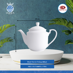 Bình Trà TA06PL, TA06PL-1, TA16PL Trắng (Nhiều Size) CK Sứ