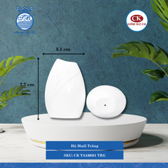 Hủ Muối Trắng 000F Ø: 5.1cm Cao: 7.7cm CK Sứ CK TA188H1 TRG