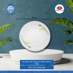 Dĩa Nhỏ Nước Tương Hoa Văn 1084 - Hoa Lá Mầm Ø: 9cm 60ml Cao: 2.5cm CK Sứ CK TA2103 1084