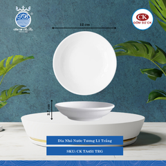 Dĩa Chấm Nhỏ Trắng (Nhiều Size) CK Sứ