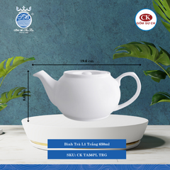 Bình Trà TA56PL, TA66PL Trắng (Nhiều Size) CK Sứ