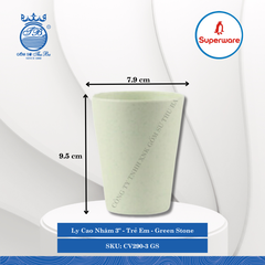 Ly Cao Nhám 3" Trẻ Em Green Stone (Xanh Ngọc) Ø: 7.9cm 310ml Cao: 9.5cm Superware Nhựa CV290-3 GS