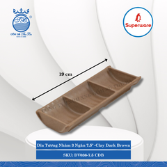 Dĩa Tương Nhám J&K Nhám Clay Dark Brown (Nhiều Loại) Superware Nhựa