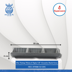 Dĩa Tương Nhám J&K Nhám Granite Dark Grey (Nhiều Loại) Superware Nhựa